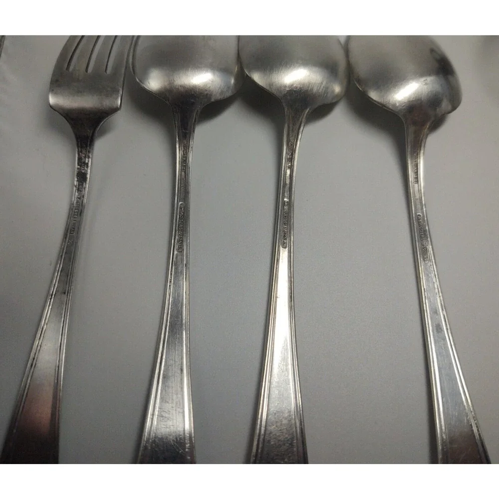 William Rogers & Son AA Mayfair Silverware 3 Serving or Tablespoons & 1 Fork